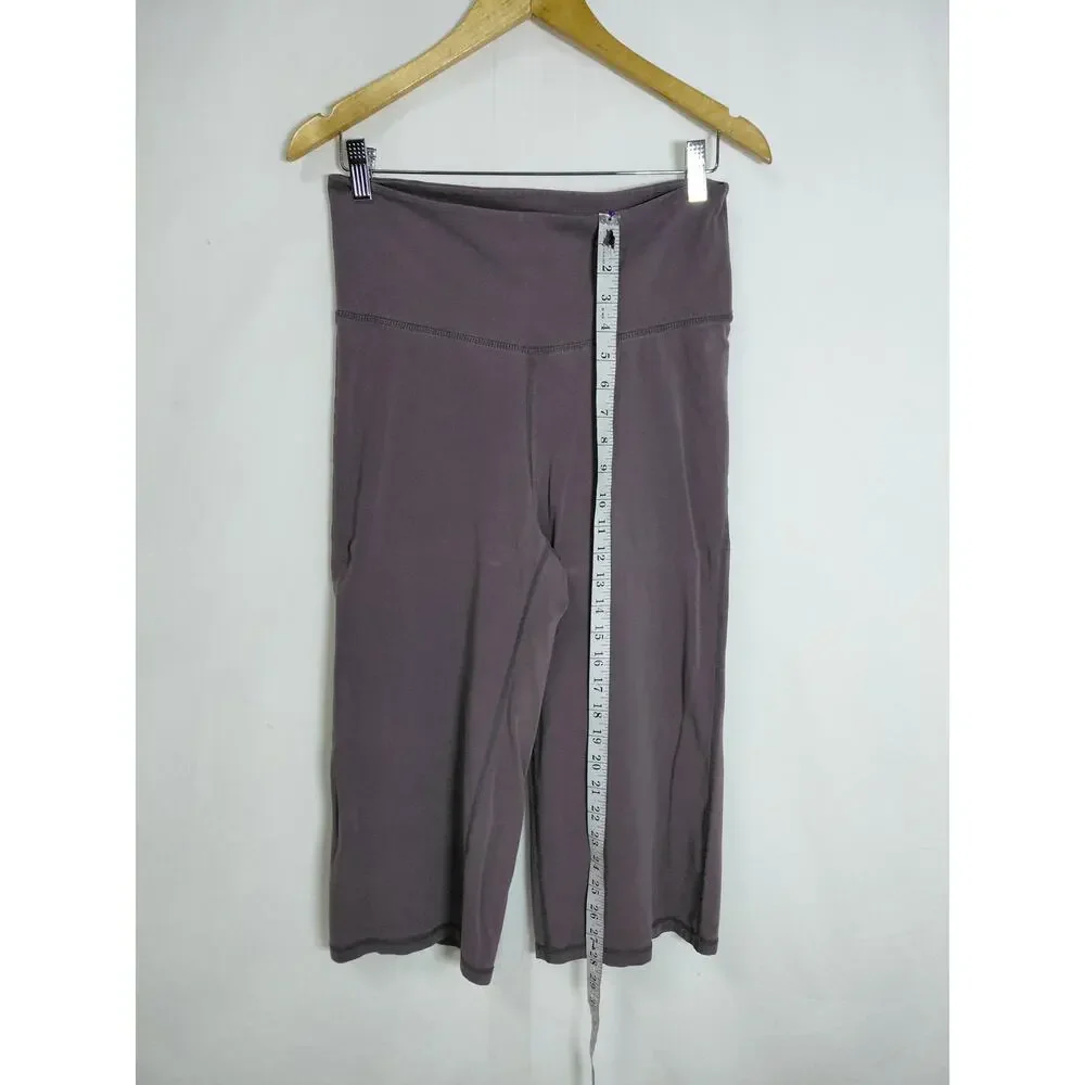 Lululemon Back High Rise Cropped Activewear Pants Women See Measurements